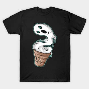 Soft Ice Waffle Ghost Cream Costume For Halloween T-Shirt